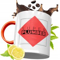 Kubek Pomarańczowy Dla Hydraulika Prezent Z Nadrukiem Ze Zdjęciem