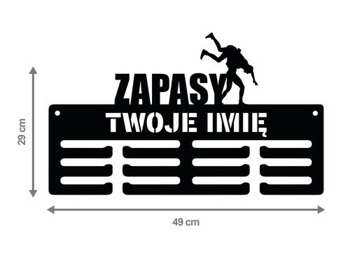 Wieszak na medale ZAPASY twoje imię dowolny tekst 290.3 na Arena.pl