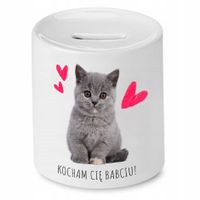 Skarbonka Dla Babci Kocham Cię! Babciu Prezent Z Nadrukiem Ze Zdjęciem