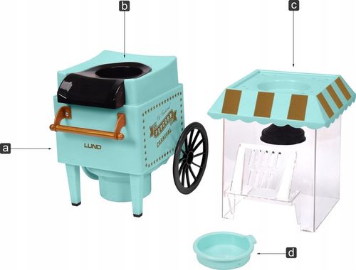 MASZYNKA DO POPCORNU 1200W MASZYNA URZĄDZENIE DO ROBIENIA POPCORNU na Arena.pl