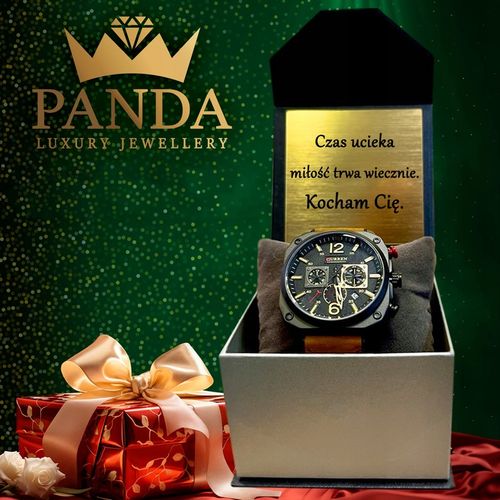 Zegarek Męski Curren Datownik Chronograf Prezent Wodoszczelny Grawer na Arena.pl