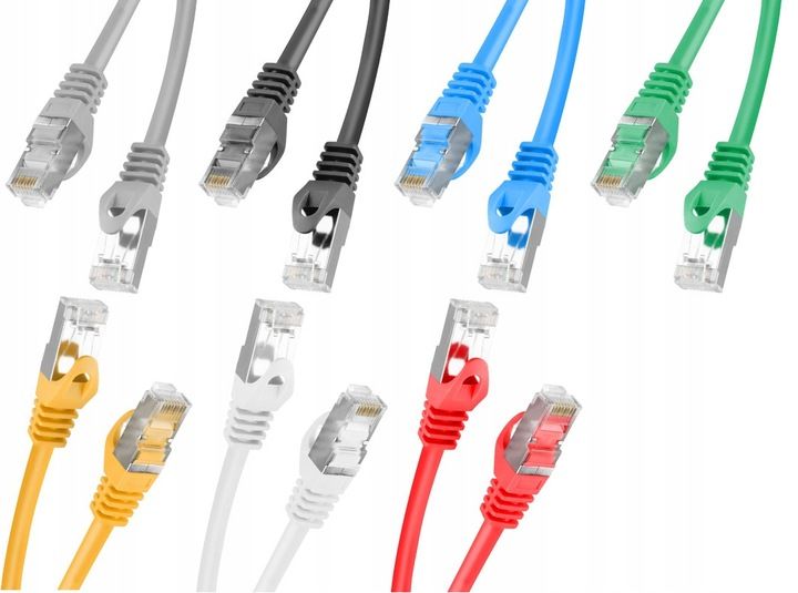 Kabel sieciowy LAN ETHERNET internetowy kat 6 FTP RJ45 30m Skrętka Czarny zdjęcie 2