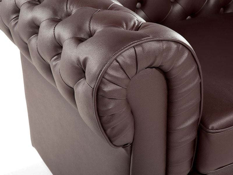 Fotel skórzany brązowy CHESTERFIELD zdjęcie 7