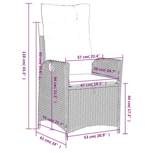 4-cz. zestaw mebli do ogrodu, poduszki, szary rattan PE na Arena.pl
