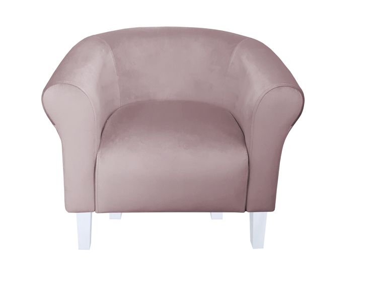 Fotel Milo nogi białe szary róż MG55 zdjęcie 2