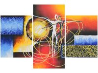 90X60CM OBRAZ TAŃCZĄCE POSTACIE TRZY OBRAZY