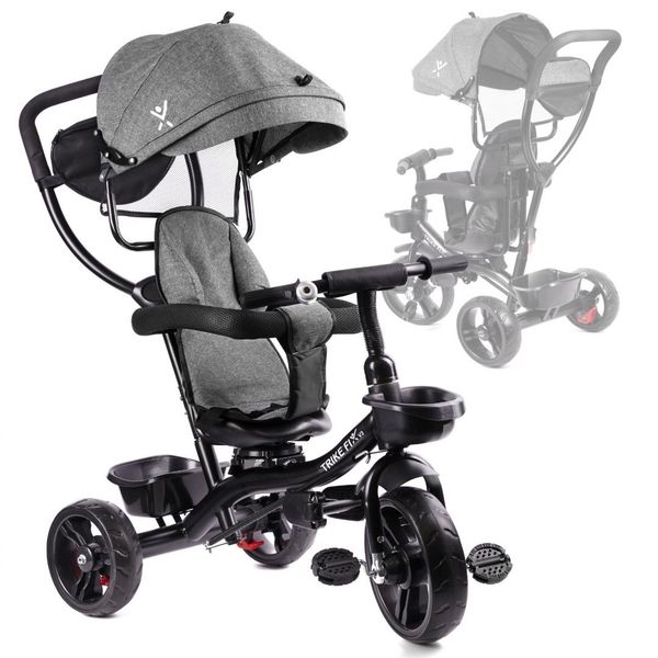 Rowerek trójkołowy Trike Fix Lite szary zdjęcie 2