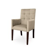 Fotel CAROL / beżowy / noga orzech / R21