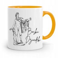 Kubek Prezent Żółty Na Dzień Dziadka Boski Dziadek Z Nadrukiem Ze Zdjęciem