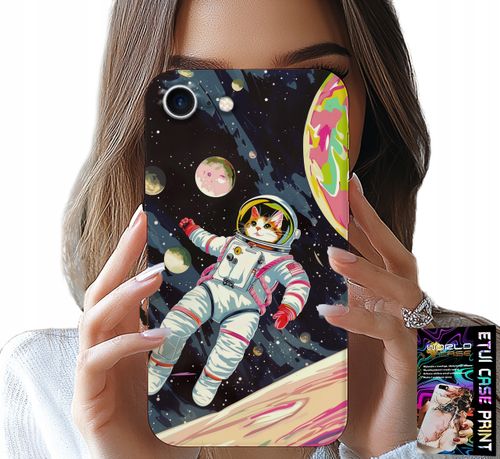 ETUI DO IPHONE 7 / 8 / SE2 - KOCI ASTRONAUTA KOT KOSMOS OBUDOWA CASE na Arena.pl