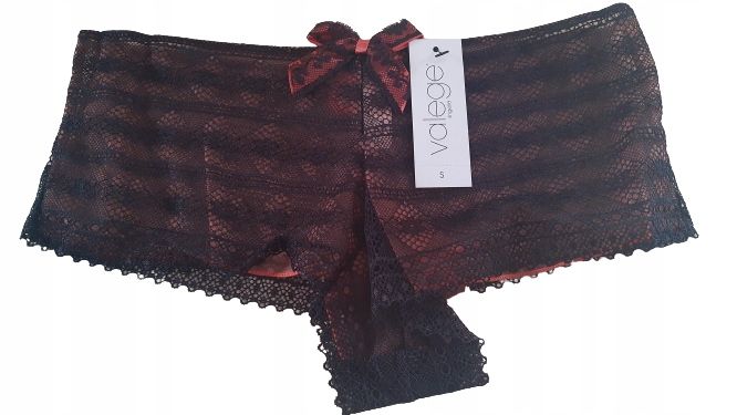 Majtki koronkowe szorty VALEGE Lingerie Adele czarne w rozmiarze L 40 zdjęcie 1