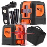 POZIOMICA LASEROWA SAMOPOZIOMUJĄCA LASER KRZYŻOWY ZESTAW BATERIE 360°