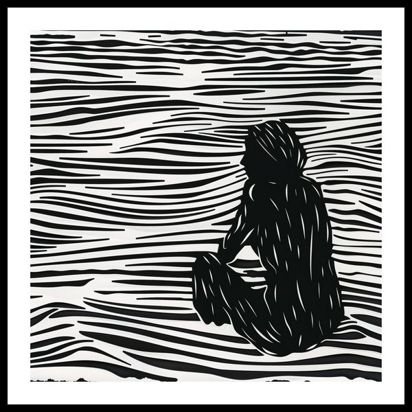 Plakat 70x70cm Złożone Fluidalne Linie zdjęcie 3