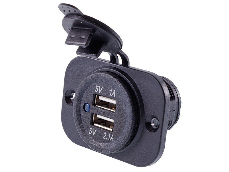 Ładowarka do zabudowy 2x USB 3.1A, 12/24V zdjęcie 1
