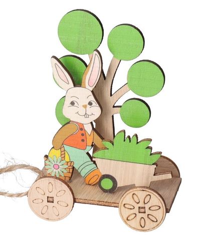 ZAJĄC ZAJĄCZEK WIELKANOCNY DREWNIANY OZDOBA FIGURKA na Arena.pl