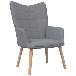 Fotel, 62 x 68,5 x 96 cm, jasnoszary, obity tkaniną