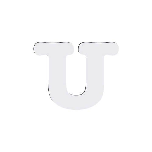 Litera dekoracyjna z MDF-u do sublimacji 10 cm U zdjęcie 1