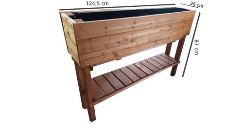 Kwietnik na wysokich nogach pomalowany, 124 x 26 x 87 cm na Arena.pl