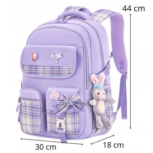 PLECAK SZKOLNY TORNISTER MŁODZIEŻ W KRATĘ POJEMNY DUŻY DO SZKOŁY na Arena.pl