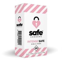 safe - condooms intense safe ribs & nobs (10 stuks)