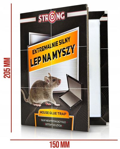 10 X LEP NA MYSZY STRONG ZESTAW SKŁADANYCH PUŁAPEK LEPOWYCH SILNIE WABIĄCE na Arena.pl