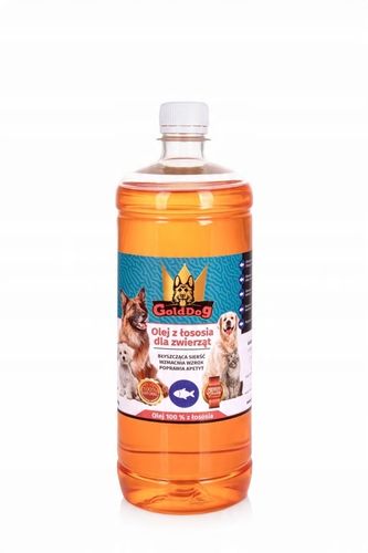 Olej z Łososia 1l dla psa i kota GoldDog na Arena.pl