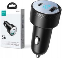 ŁADOWARKA SAMOCHODOWA 1xUSB-A 1xUSB-C 53W 3A PD 3.0 QC 3.0 Joyroom JR-CCD01