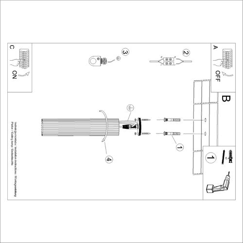 Plafon KARBON 40 biały na Arena.pl