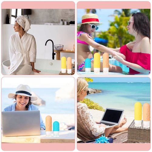 KOSMETYCZKA PODRÓŻNA POJEMNIKI DO SAMOLOTU BUTELKI ZESTAW 19 EL. Z SUWAKIEM na Arena.pl