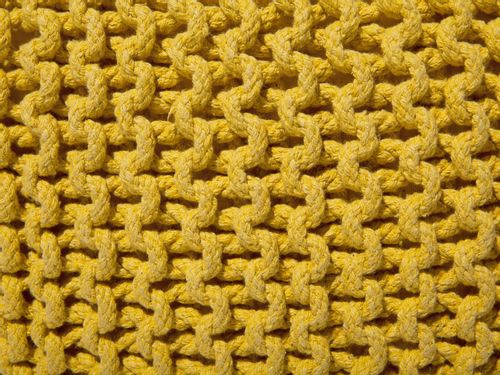 Puf  50 x 31 cm żółty CONRAD na Arena.pl