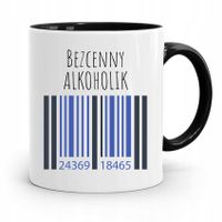 Dla Alkoholika Pijaka Kubek Czarny Na Prezent Z Nadrukiem Ze Zdjęciem
