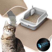 BARDZO DUŻA MATA POD KUWETE Dwuwarstwowa PODKŁADKA dla kota BEŻOWA 75x55