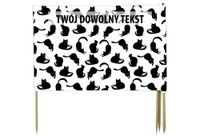 PARAWAN PLAŻOWY Czarne koty z indywidualnym  napisem 3 PANELE 16.3