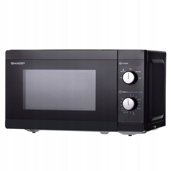 Kuchenka mikrofalowa wolnostojąca SHARP 800W 20L czarna zdjęcie 4