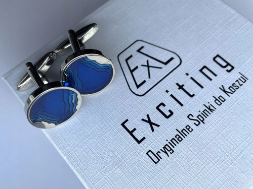 Złote spinki do mankietów Exciting Kotwica Marine Kapitańskie Żeglarskie na Arena.pl