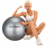 Piłka gimnastyczna rehabilitacyjna fitness Antiburst Aqua-Sport Grey 75CM