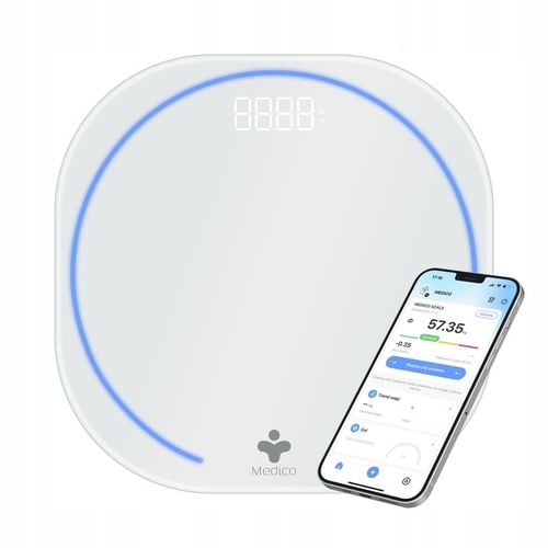 WAGA ŁAZIENKOWA ELEKTRONICZNA MEDICO, SMART, APLIKACJA PO POLSKU, BMI na Arena.pl