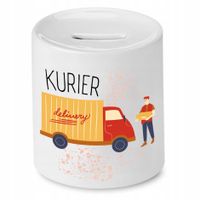 Skarbonka Dla Kuriera Kurier Delivery Prezent Z Nadrukiem Ze Zdjęciem