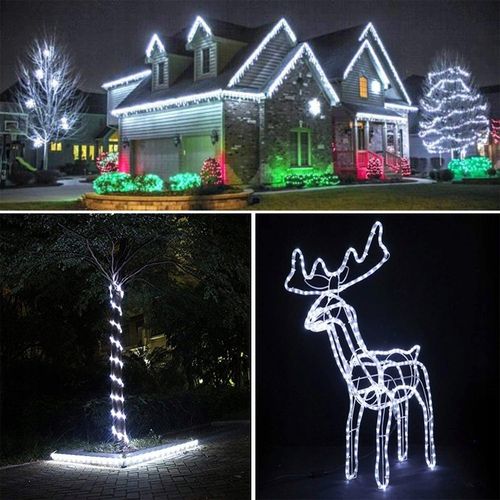 PIĘKNY JASNY WĄŻ ŚWIETLNY Z BROKATEM LED LAMPKI OZDOBNE CHOINKOWE 10M ZEW. na Arena.pl