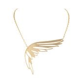 pozłacany naszyjnik z dużym skrzydłem (c25/jes/164au)