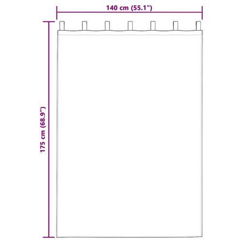 Zasłona z zasłonami 2 pcs szampański 175 x 140 cm Aksamit na Arena.pl