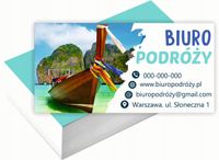 Wizytówki firmowe 100szt DUŻO WZORÓW do wyboru BIURO PODRÓŻY