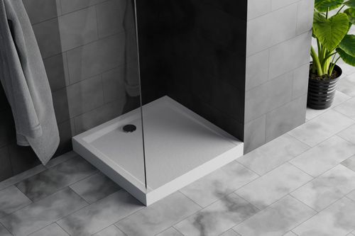 Forma Compact X brodzik kwadratowy 80x80 cm struktura, wysoki, biały mat na Arena.pl