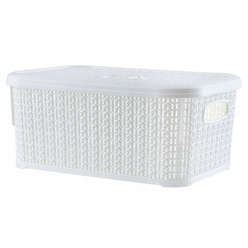 KOSZYK POJEMNIK PUDEŁKO Z POKRYWKĄ KOSZ 6L KOLORY na Arena.pl