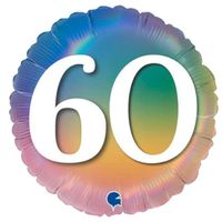 Balon foliowy "Rainbow - Liczba 60", Grabo, 18", RND