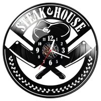Zegar ścienny z płyty winylowej Steak and House 367.14