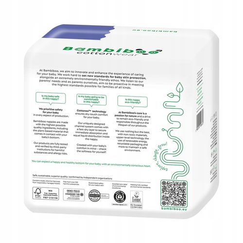 PIELUSZKI BAMBIBOO PIELUCHY COTTONWEAR r. 3 MIDI Jednorazowe 6-11kg 26szt. na Arena.pl
