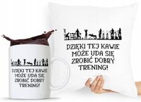 Zestaw Poduszka + Kubek Prezent Dla Trenera Z Nadrukiem Ze Zdjęciem