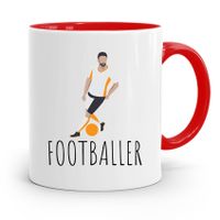 Kubek Czerwony Prezent Dla Piłkarza Footballer Z Nadrukiem Ze Zdjęciem