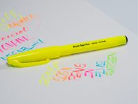 PISAK PĘDZELKOWY BRUSH SIGN PEN SES15C PENTEL FLUORESCENT YELLOW